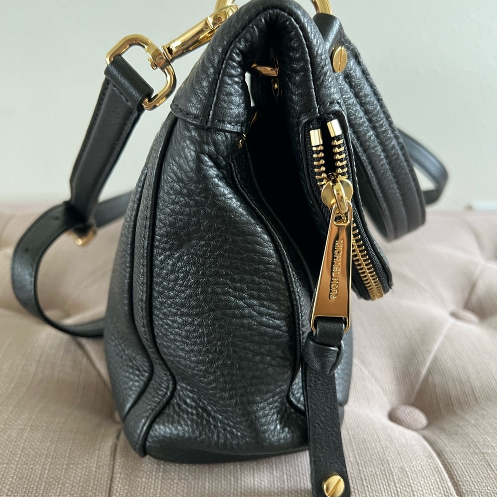 Authentic Michael Kors Crossbody Shoulder Leather Bag Black - Picture 3 of 13